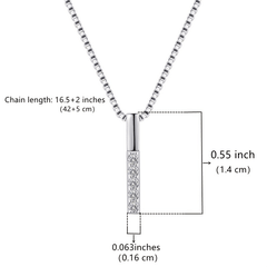 Girl's Geometric Necklace Micro Paved Zircon Pendant Chain