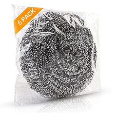 12pcs Stainless Steel Scrubbers Metal Scouring Pads Kitchen Cleaner