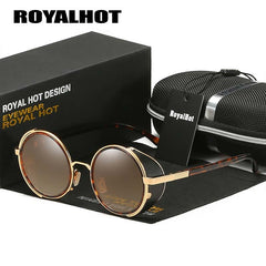 RoyalHot Men's Polarized Sunglasses Round Frame UV400