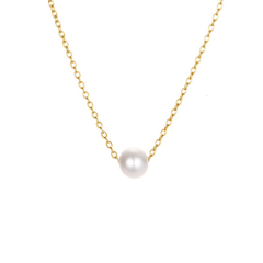 Girl's Faux Pearl Necklace Clavicle Chain Versatile Neck Jewelry Gift