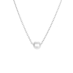 Girl's Faux Pearl Necklace Clavicle Chain Versatile Neck Jewelry Gift