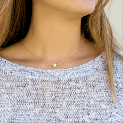Girl's Faux Pearl Necklace Clavicle Chain Versatile Neck Jewelry Gift