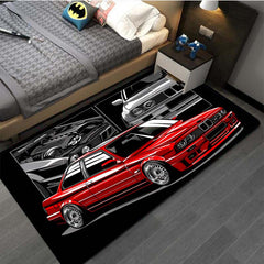 Racing Car Pattern Floor Mat Area Rug Home Decor
