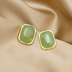 Resin Square Stud Earrings Girls Birthday Party Jewelry