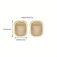 Resin Square Stud Earrings Girls Birthday Party Jewelry