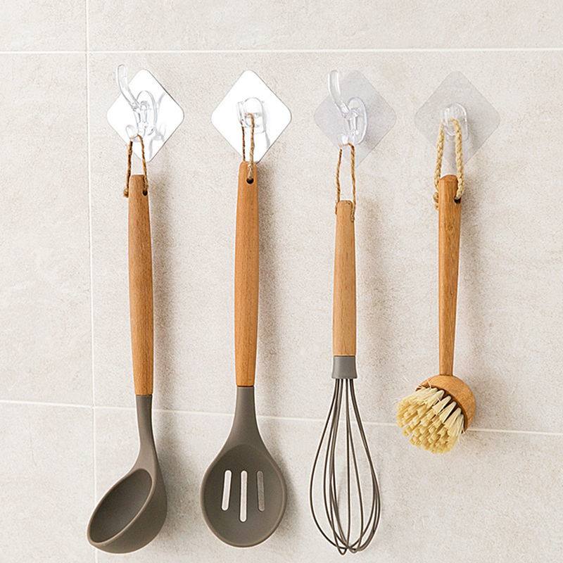 6pcs Waterproof Adhesive Wall Hook for Bathroom Kitchen Office
