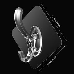 6pcs Waterproof Adhesive Wall Hook for Bathroom Kitchen Office