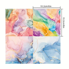 24pcs Gradient Shadow Single Sided Scrapbook Paper Pad