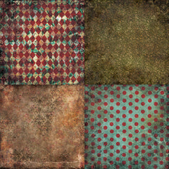 24pcs Scrapbook Paper 6x6 Inch Retro Flowers Pattern Single Sided Paper Pad