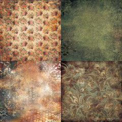 24pcs Scrapbook Paper 6x6 Inch Retro Flowers Pattern Single Sided Paper Pad