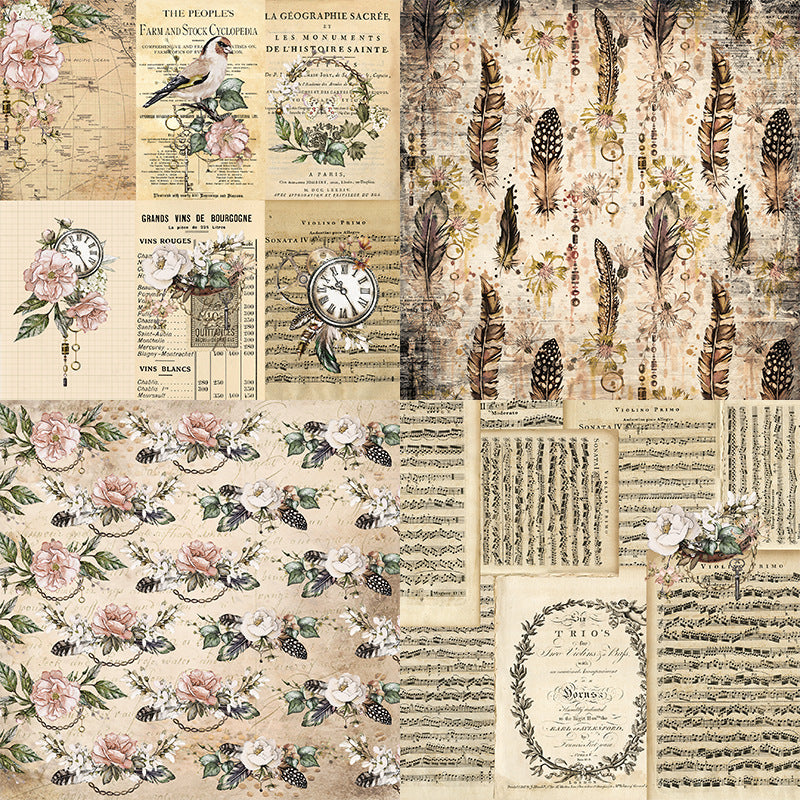 24pcs Wonderland Pattern Scrapbook Paper Pad for DIY Crafts