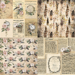 24pcs Wonderland Pattern Scrapbook Paper Pad for DIY Crafts
