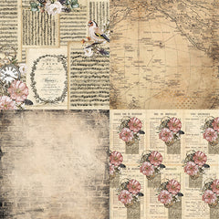 24pcs Wonderland Pattern Scrapbook Paper Pad for DIY Crafts