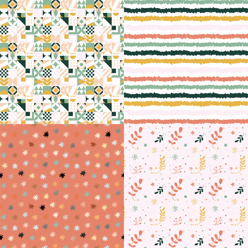 24pcs Forest Fox Pattern Scrapbook Paper Pad for DIY Crafts Journaling