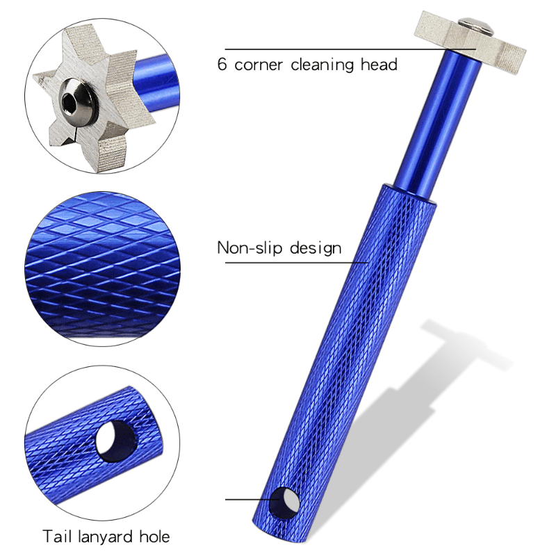 Golf Groove Sharpener Hexagon Sharpener Head Groove Cleaning Tools