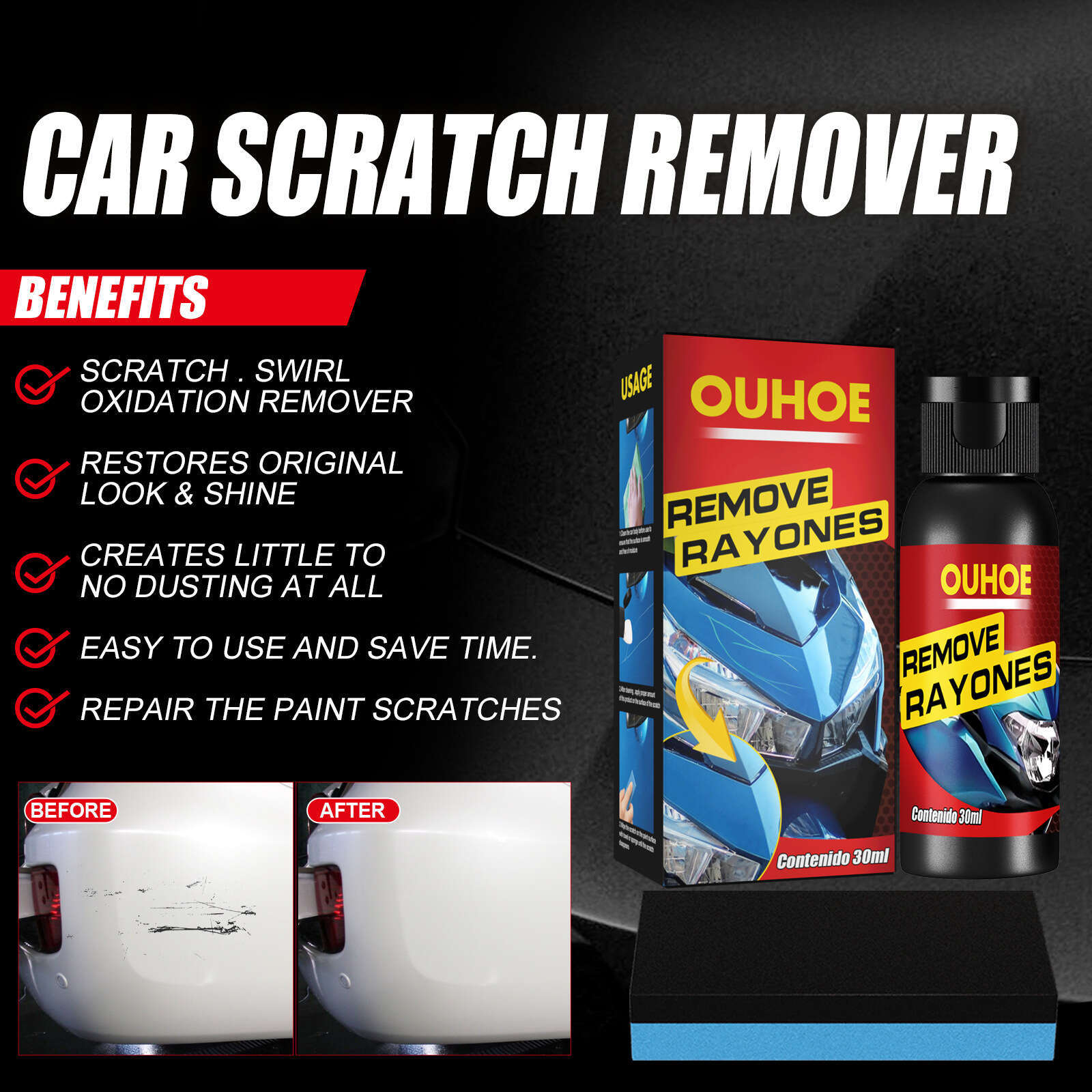 Car Paint Scratch Repair Agent Polishing to Remove Scratches