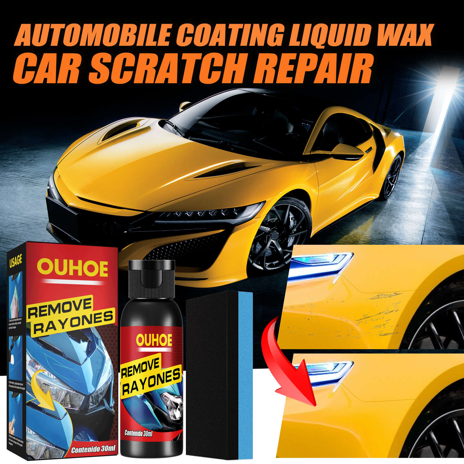 Car Paint Scratch Repair Agent Polishing to Remove Scratches
