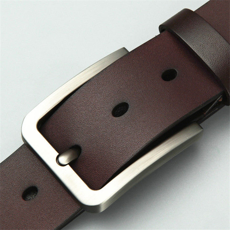 Alloy Square Pin Buckle Belt Business PU Leather Jeans Belts For Men