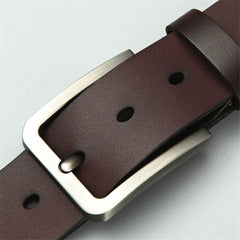 Alloy Square Pin Buckle Belt Business PU Leather Jeans Belts For Men