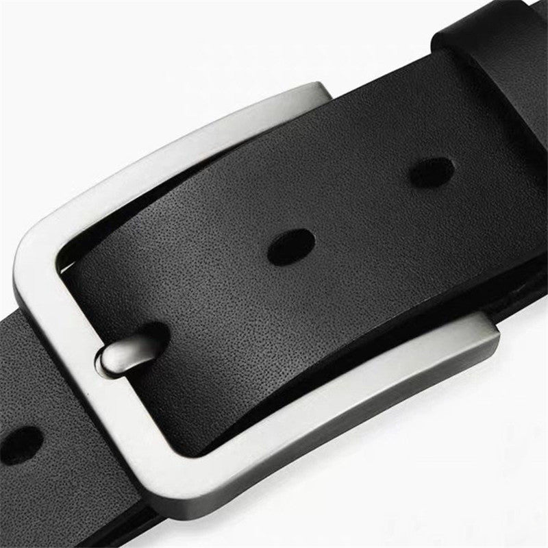 Alloy Square Pin Buckle Belt Business PU Leather Jeans Belts For Men