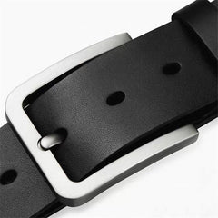 Alloy Square Pin Buckle Belt Business PU Leather Jeans Belts For Men