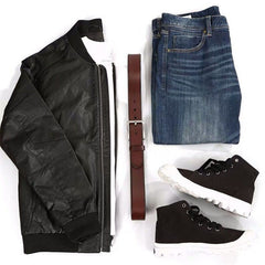 Alloy Square Pin Buckle Belt Business PU Leather Jeans Belts For Men