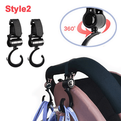 2Pcs Baby Stroller Hooks Mummy Bag Handle Holder Hook