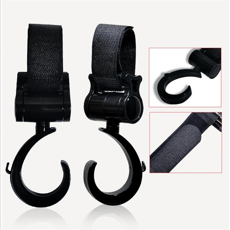2Pcs Baby Stroller Hooks Mummy Bag Handle Holder Hook