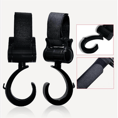 2Pcs Baby Stroller Hooks Mummy Bag Handle Holder Hook