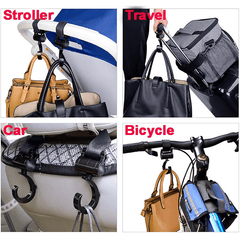 2Pcs Baby Stroller Hooks Mummy Bag Handle Holder Hook