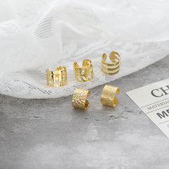 5pcs Geometric Ear Clip Non Piercing Ear Cuff Jewelry
