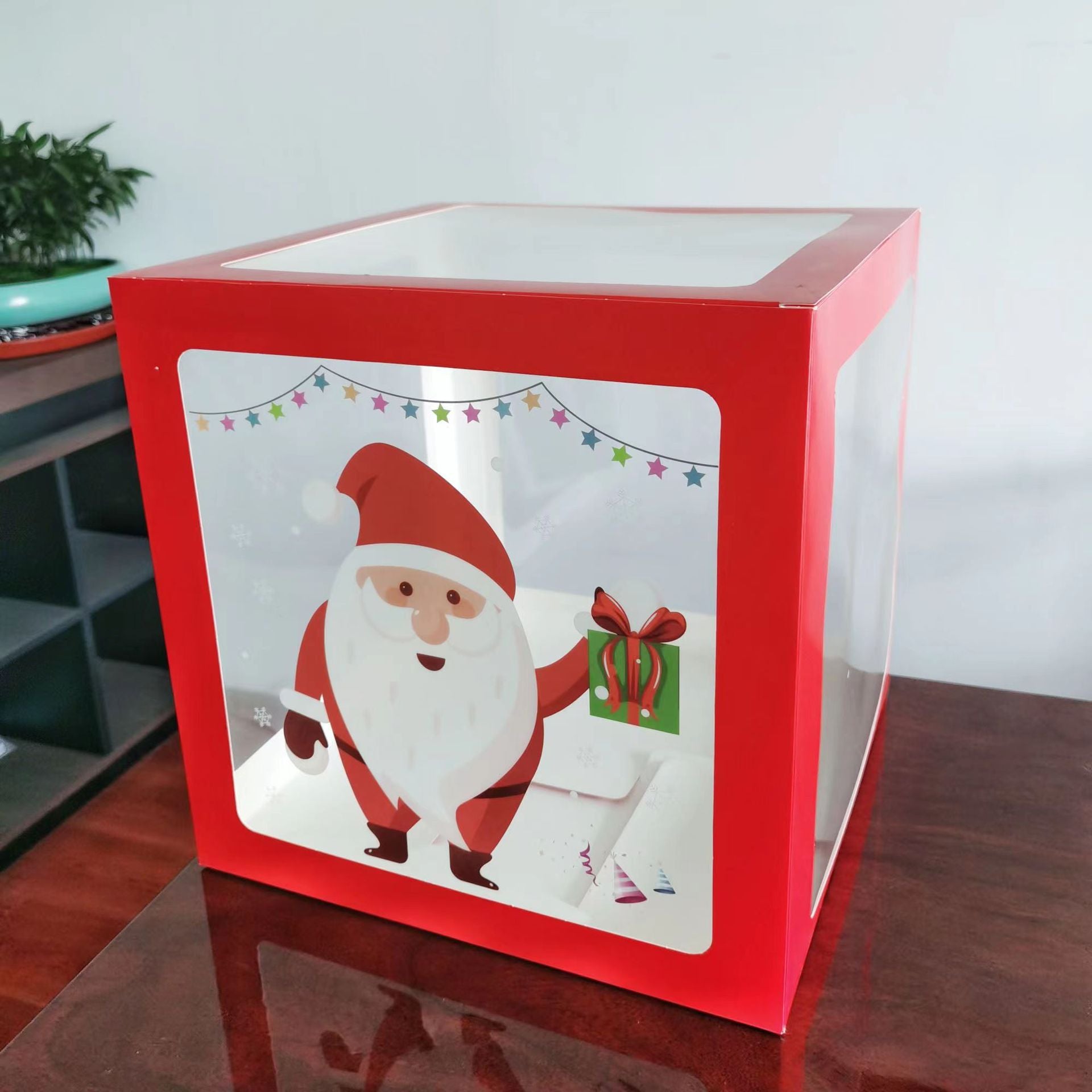 Santa Claus Balloon Box Christmas Decorations Holiday Party Accessories
