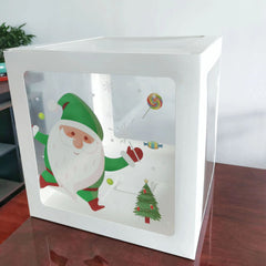 Santa Claus Balloon Box Christmas Decorations Holiday Party Accessories