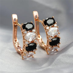 Dainty Oval Stone Clip On Earrings Hoop Earrings Girls Jewelry