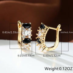 Dainty Oval Stone Clip On Earrings Hoop Earrings Girls Jewelry