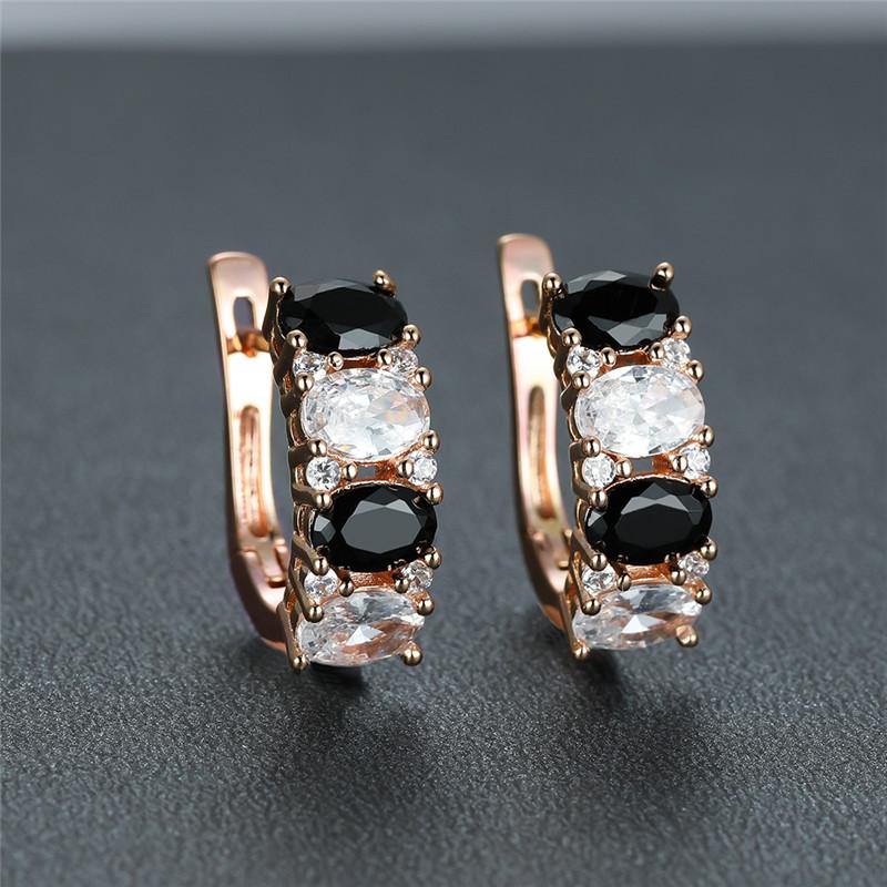 Dainty Oval Stone Clip On Earrings Hoop Earrings Girls Jewelry