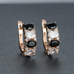 Dainty Oval Stone Clip On Earrings Hoop Earrings Girls Jewelry