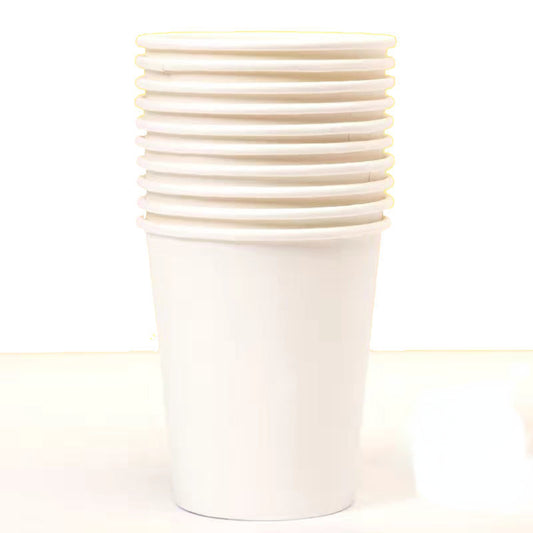 10pcs 8.5oz Disposable Party Cups Coffee Juice Tea Cup for Events