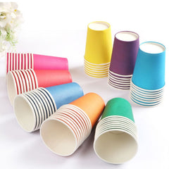 10pcs 8.5oz Disposable Party Cups Coffee Juice Tea Cup for Events