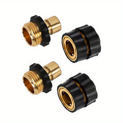 Quick Connect Garden Hose Fitting 3/4 Inch Male Female with Control Valve