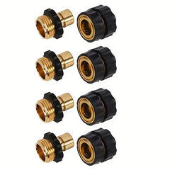 Quick Connect Garden Hose Fitting 3/4 Inch Male Female with Control Valve