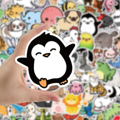 100pcs Animals Funny Cartoon Waterproof Stickers - Adults Teens