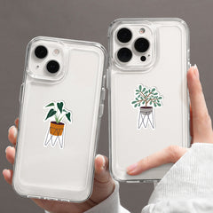 44pcs Plant Aesthetics Funny Cartoon Vinyl Waterproof Stickers