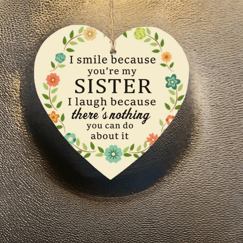 Soul Sister Keepsake Gift Heart Hanging Sign