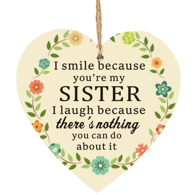 Soul Sister Keepsake Gift Heart Hanging Sign