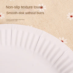 50pcs Disposable Plate Round Paper Plate for Wedding Anniversary Birthday Party