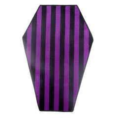 Gothic Striped Coffin Shaped Carpet for Living Room Bedroom Halloween Decoration