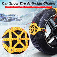 Universal Snow Chains For Car Van Adjustable Emergency Anti Skid Tire Chains