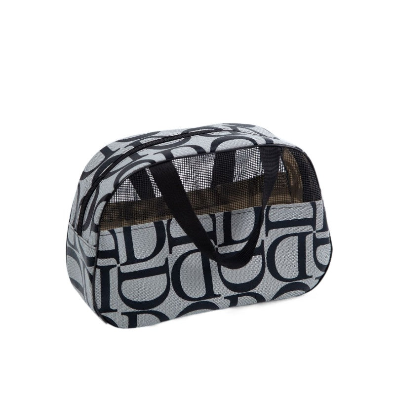 Large Capacity Letter Print Toiletry Bag with Handy Handle