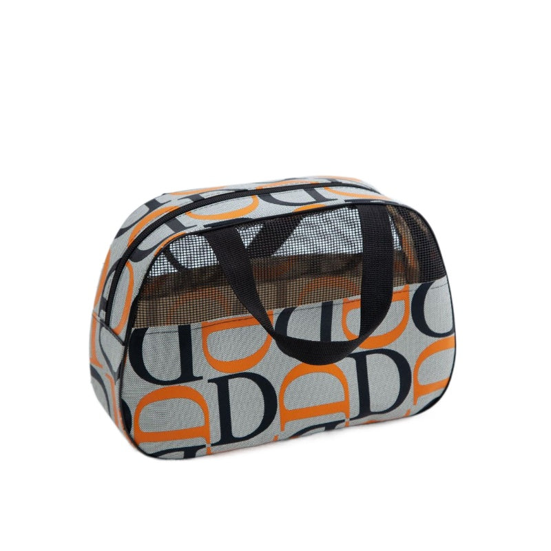 Large Capacity Letter Print Toiletry Bag with Handy Handle